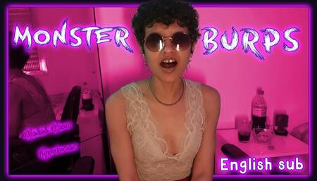 Monster Burps! | subtitles in English | Full HD 1080p | burp - laughter - ebony