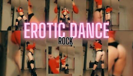 Erotic pole dancing, with high pleasers to the rhythm of rock music
