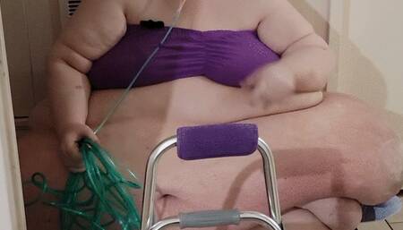 Squeezing through doorway & waddling