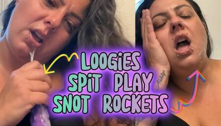 Goddess Malory Plays With Thick Loogies, Snot Rockets, Drool & Slime Play in a Short Reel -