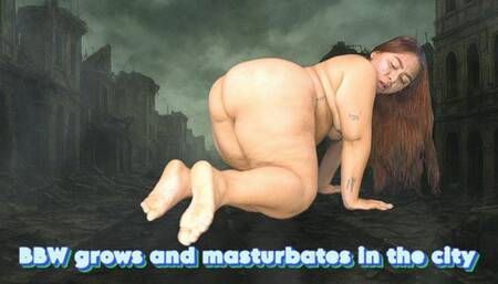 BBW grows and masturbates in the city - Holly