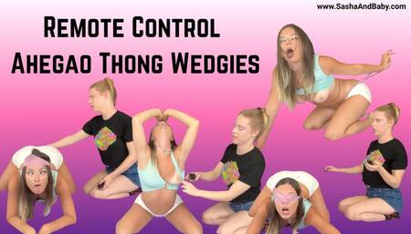 Remote Control Ahegao Thong Wedgies from Bisexual Roommate Pause Challenge