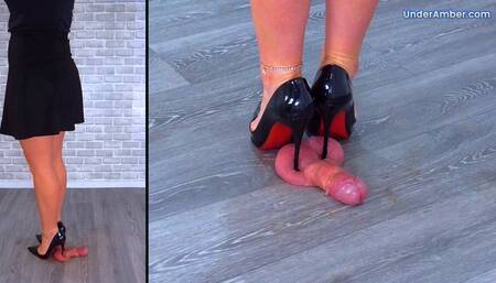 207. Goddess Amber - Lick Your Cum From The Soles Of My Louboutin Heels - Split Cam - Trample Trampling CBT Ballbusting Facebusting Crushing Crush Cock Balls Face Standing Shoejob Footjob Shoe Foot Feet Fetish