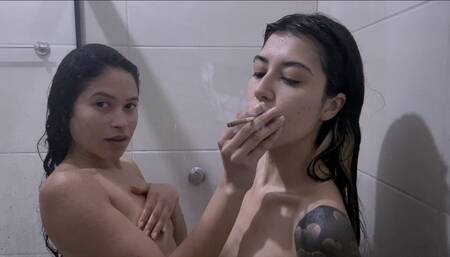 Smoking in a hot bath with my best friend