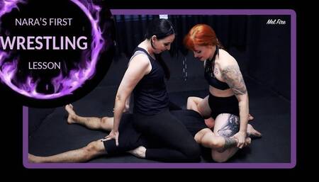 Mel Fire teaches Mistress Nara how to fight and humiliates Hex with feet and ass (1080 EN SUB) - Wrestling - Foot Fetish - Female Domination