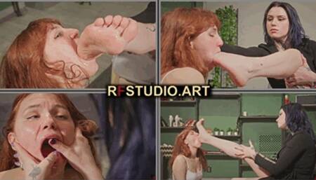 Astrid Dominates Bramble - Deep Foot Gagging and Worship (UHD 4K MP4)