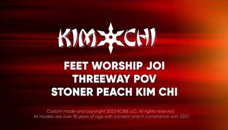 Feet Worship JOI Three-way POV with Stoney Baloney and Kim Chi