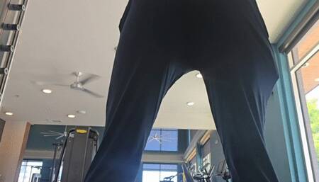 Tiny person gets farted on while squating