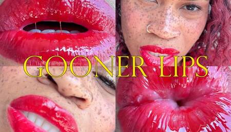 Gooner Lips- Ebony Femdom Goddess Rosie Reed Red Lipstick Fetish Gooner Encouragement Fetish Tease- 1080p HD