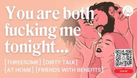 ASMR Audio Porn: Friends with Benefits Bi MFM Threesome with Anal Sex & DP