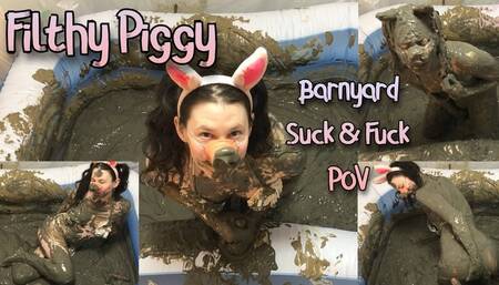 Filthy Piggy Barnyard Suck and Fuck POV