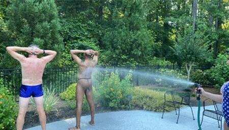 Hosed Off And A Wet Bottom Spanking (WMV HD)