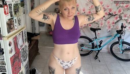 Panty and head shaving fetish