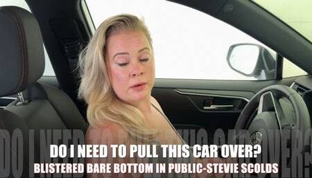 Do I need to pull this car over? Threatened with a Bare Bottom Spanking in Public Miss Stevie Rose HD 1080p Mov file