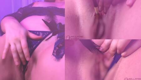 Close up Pussy Edging Feather Tickling to Orgasm With Paint Brush Part One