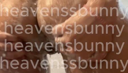 POV: Shower with Hijabi NAKED, Masturbates Rubbing Pussy, Huge Big Boobs, Tits and Areolas, Huge Big Ass