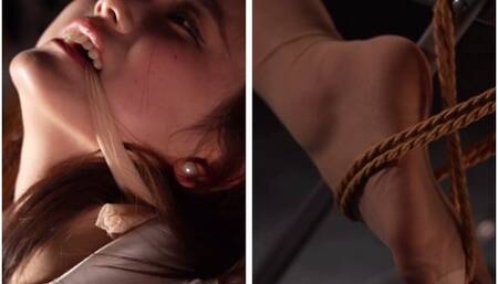 gagged rope nylon tight struggle pantyhose