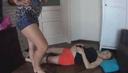 SHE INFLATED MY BODY THROUGH MY PUSSY TILL I CUM 5 PR