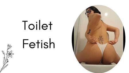 peeing in my white panties and stinky cream TOILET FETISH