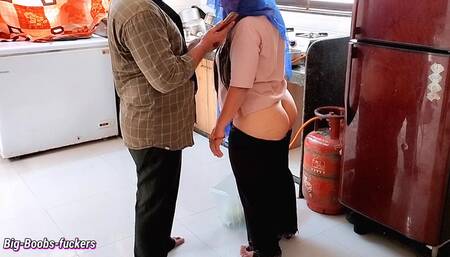 Seeing the Big Ass of the New Maid the Owner Got Excited and Fucked the Maid