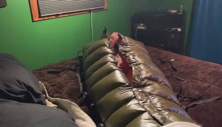 Jerking Off in an Overstuffed Down-Filled Cocoon