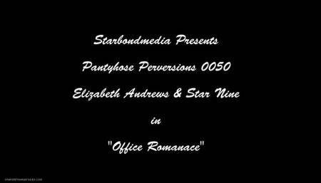 Office Romance - Elizabeth Andrews and Star Nine Boss And Secretary Pantyhose Worship, Pantyhose Masturbation, Nylon Orgasms, Vibrators, Office Domination MP4