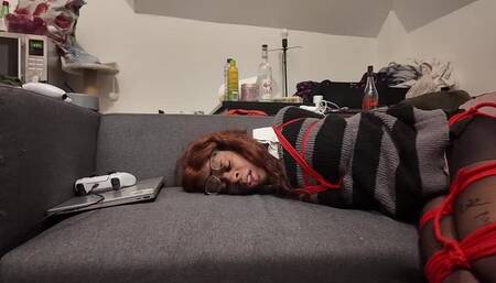 Babysitter gets tricked into bondage