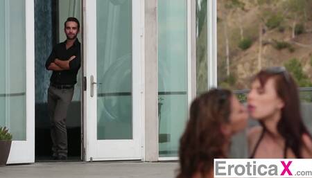 Brunettes in Steamy 3some