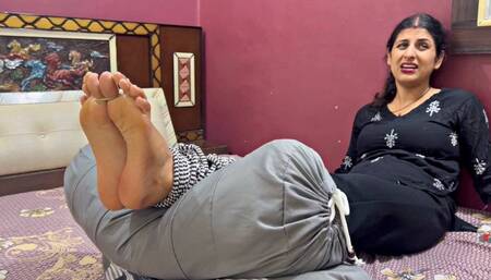 Painful Lesson: Beautiful Indian Soles Punished for Missed Homework | Traditional Bastinado Punishment in Classroom Roleplay