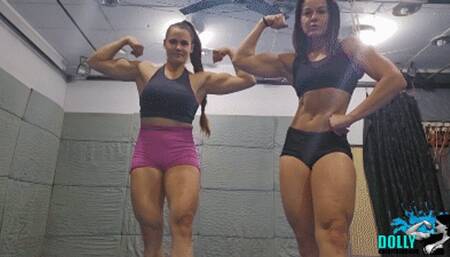 Dolly, Kim flexing