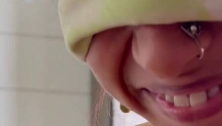 Shy cute girl