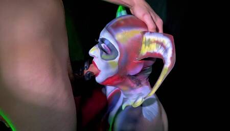 Harley Quinn Gives Puddin the Best BJ Bodypaint