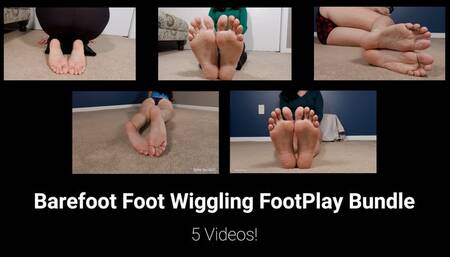 Barefoot Foot Wiggling and Footplay - Close Up Soles & Toe Fetish - 5 Video Bundle - 56 Minutes - Kylie Jacobsx - MP4 720p HD