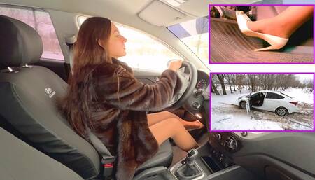 VIKA STUCK THE SNOW HIGH HEELS_ 4K full video 42 min