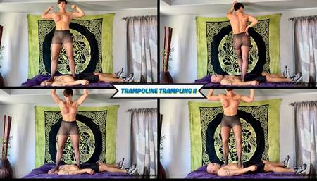Trampoline Trampling II - A Topless Goddess Rapture Smashes Her Slave with Body & Bone Breaking Full Weight Trampling and Face Standing - She Uses Him As Her Trampoline, Bouyncing Up and Down on Him Until He's Broken - UltraHD (MP4)