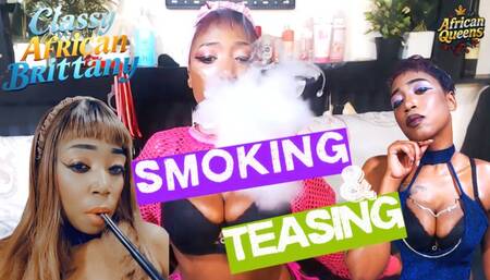 Watch Me Now – African Goddess Brittany in Smoking Fetish - Lingerie