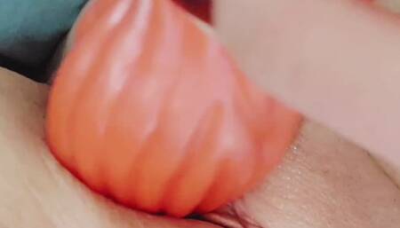 Close-Up, Curvy MILF Fucking Her Plump, Juicy Pussy With HUGE Wolf Dildo