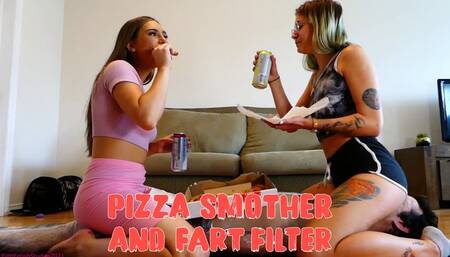 Pizza Smother And Fart Filter - Princess Scarlett Rhoads And Sky Blue (HD1080p) (Reupload)