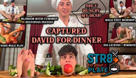 Captured David for dinner - Cooking Male Vore Tv show Str8 to your plate Chap 1 David
