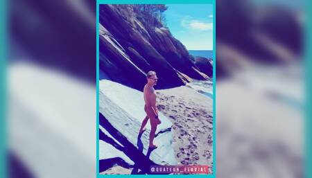 Nude at the Local Beach Allowing the Sun hit my Body