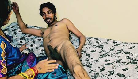 Invited to my sexy village gf at her house, my gf made me very hot, she had audio sex with a lot of heat.