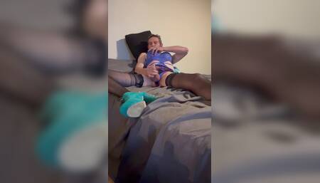 Blue bodysuit play time