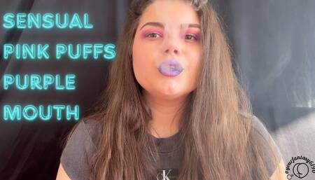 Sensual Pink Puffs Purple Mouth