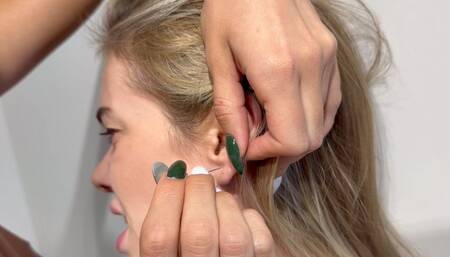 Domination and ear earring fetish (custom video)