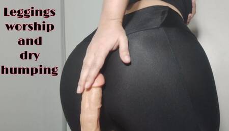 Spanish dirty talk about ass worship in leggings and dry humping