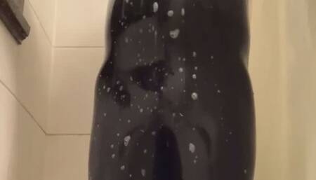 Getting out of a Tight Catsuit in the Shower