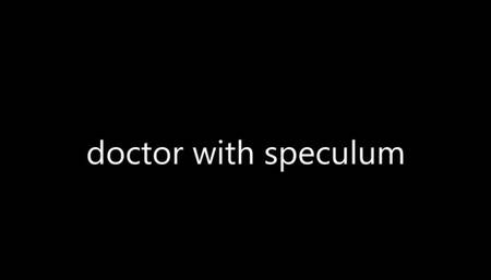 the gynecologist inserts suppositories and widens her holes by herself