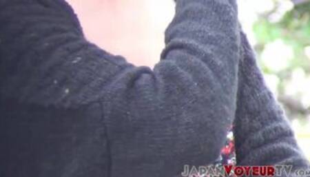 Japanese women spied on while getting dressed in public space