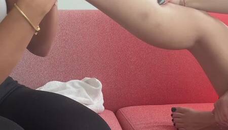 Sock Worship with Girlfriend – Foot Licking and Sucking