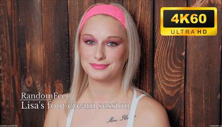 Lisa's foot cream session